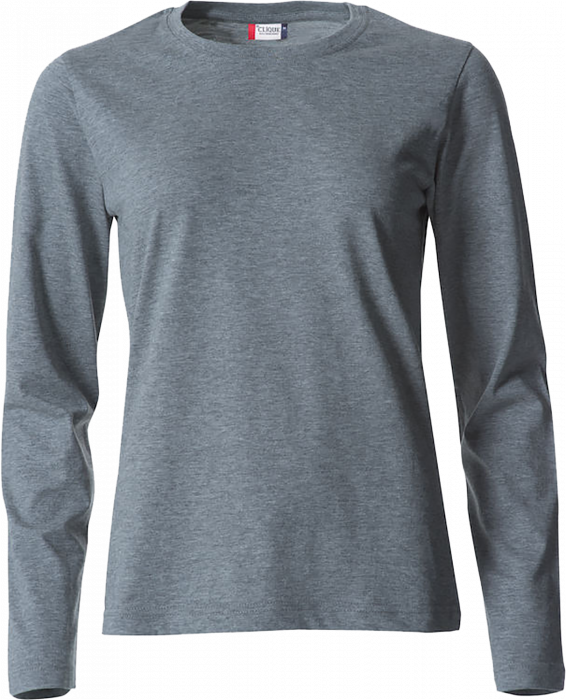 Clique - Basic-T L/s Ladies - Grey melange