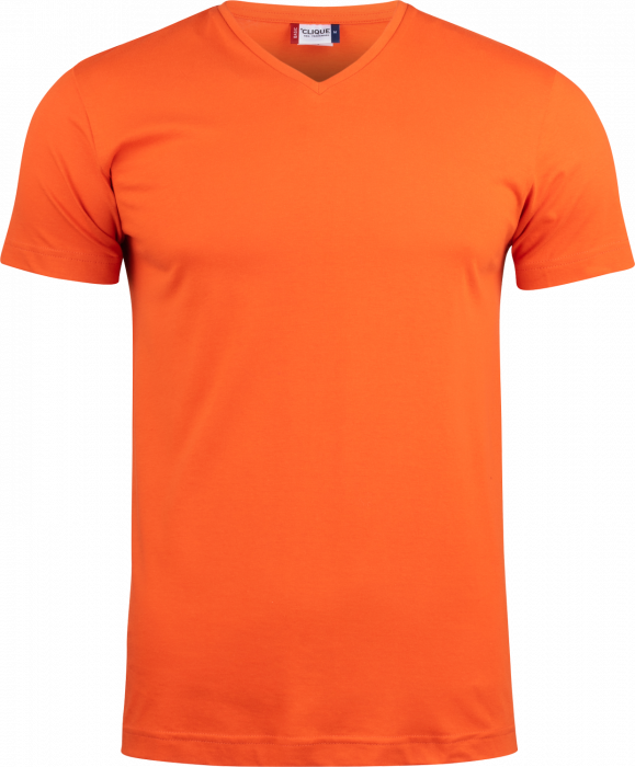 Clique - Basic V-Neck T-Shirt - Blood Orange